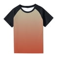 thumbnail image 2 of Plebaso T-Shirts de Mode pour Enfants Unisexe T-Shirts à Dégradé Col Rond Garçons Filles T-Shirts d'Été Hauts, 2 of 7