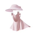 thumbnail image 3 of jinwen Sun Hat Face Cover Cap Earloop Women for Sightseeing Outdoor Activities Work Pink, 3 of 9