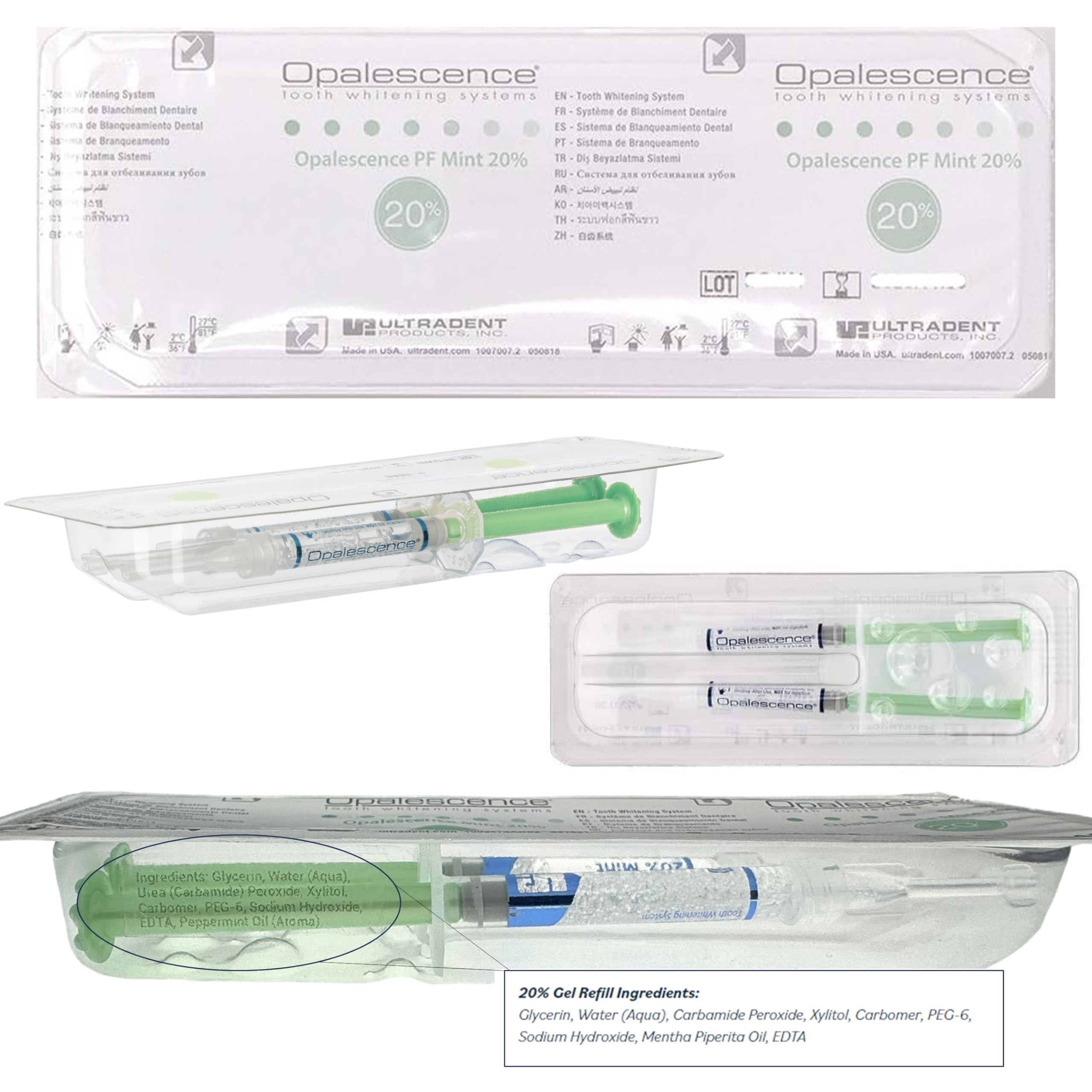 Opalescence 20% Teeth Whitening Refill Kit (2 Packs / 4 Syringes