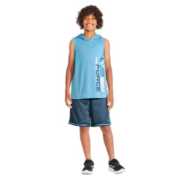 Ensemble 2 pièces avec débardeur à capuchon Athletic Works pour garçons.