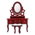 thumbnail image 2 of ANGGREK Meubles Miniatures, Coiffeuse Miniature Maison de Poupée Coiffeuse, pour Filles Enfants, 2 of 8