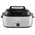 thumbnail image 1 of KFFKFF Electric Turkey Oven, 26 QT Capacity with Auto-Basting Cover, 1450W, Features Defrost & Keep Warm Settings, Temperature Control, Includes Detachable Pan & Rack, 1 of 9