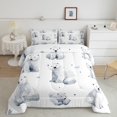 thumbnail image 2 of Polar Bear Comforter Sets Twin Size,Arctic Animal Bedding Set,Cartoon Polar Bear Down Comforter,Love Heart Bed Set, 2 of 7