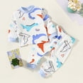 thumbnail image 2 of WUANDIXFA Toddler Clothes for Girls Childrens Comfortable and Breathable Long Sleeved Home Clothes Two Piece Set with Cute Cartoon Pattern Light Blue,4-5 Years, 2 of 3