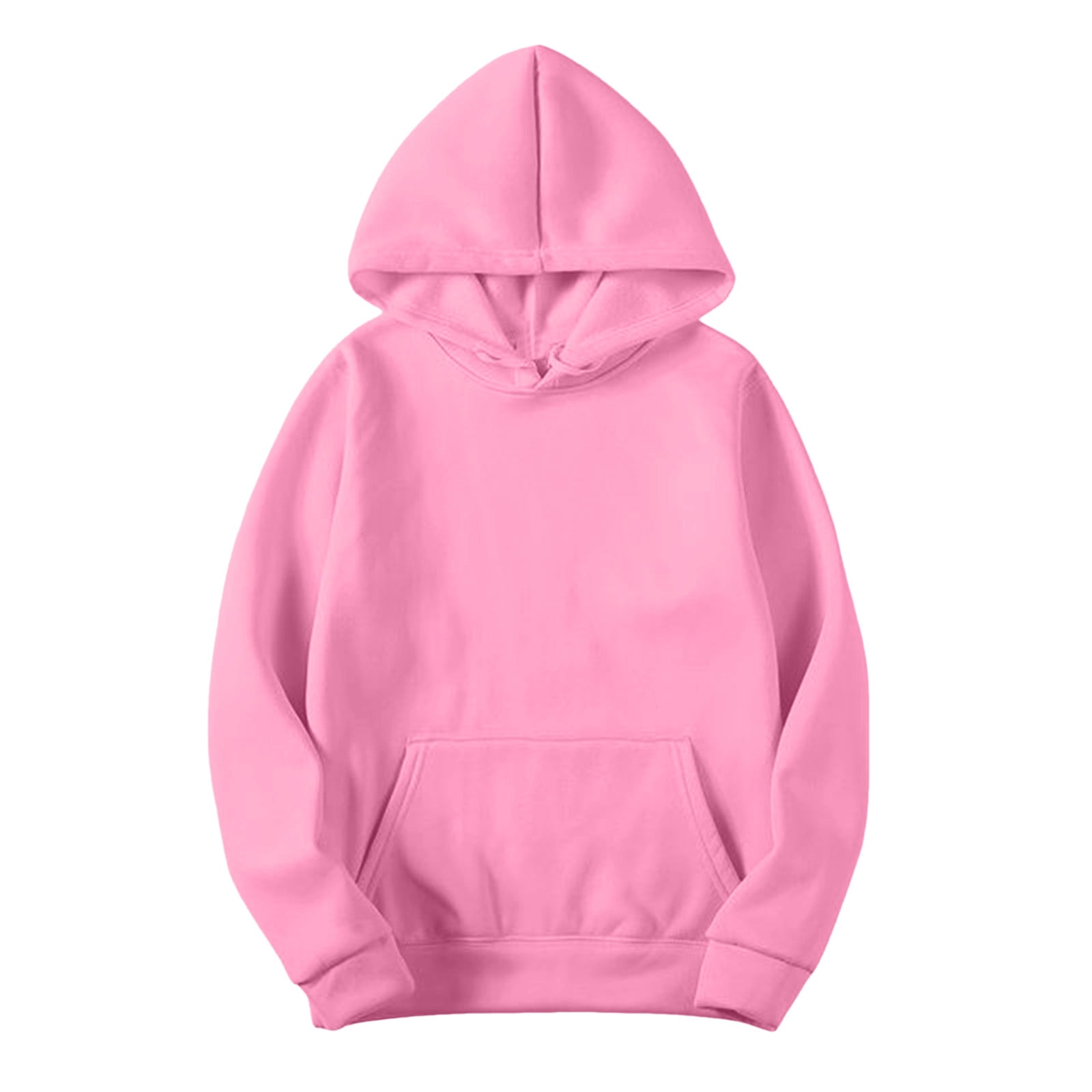 2025 Mode pour Femmes Couleur Unie Chandails à Capuchon Athlétiques pour Femmes à Enfiler Manches Longues Décontracté O Chandail à Capuchon Confortable pour Femmes Col Robe de Chandail