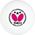 thumbnail image 1 of Butterfly Balles de Tennis de Table R40+ - Balle de Ping-Pong Blanche 40 mm - Balle de Tennis de Table Professionnelle Certifiée ITTF - Balle de Tennis de Table en Poly - Lot de 3 Ou Lot de 12, 1 of 5
