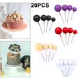 thumbnail image 3 of 20 Pcs Décoration de Gâteau Boule Dorée pour Fête d'Anniversaire, 3 of 4