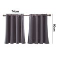 thumbnail image 2 of Blackout Kitchen Window Curtains - Thermal Insulated Blackout Grommet-Top Drapes for Cafe Store, 2 of 5