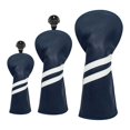 thumbnail image 4 of koolsoo 3 Pcs Housse de Golf en Cuir PU Housse de Tête de Club de Golf avec Interchangeable Bleu Foncé, 4 of 10