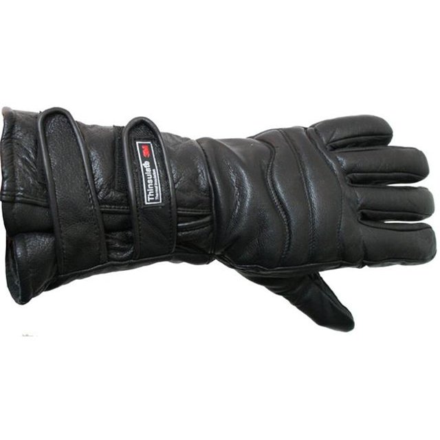 Perrini Motorcycle Gloves Close out Winter Riding Leather Biker Leather Gloves New - Large