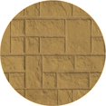 thumbnail image 1 of Ahgly Tapis Rond Lavable en Machine Intérieur Transitionnel Jaune, 7 Pieds Rond, 1 of 7