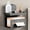 Taille Sans Gris, variante sur FHBVT Boîte à Papier à Ventouse pour Toilettes, Support Mural pour Rouleau de Papier Sans Perçage, Porte-Mouchoirs en Alliage, Forte Aspiration, Organisateur Compact pour Salle de Bain, Cuisine, Rangement Pratique