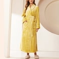 thumbnail image 2 of Timegard Womens Bathrobe Long Sleeve Lapel Neck Nightgowns Long Plush Robes Fall Winter Warm Comfy Robe, 2 of 7