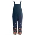 thumbnail image 1 of Salopette Pantalon Mode pour Femmes, Combishort Imprimé à Boutons, Combinaison à Bretelles, 1 of 5