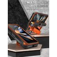 thumbnail image 3 of Poetic Spartan Case for Samsung Galaxy Z Fold 4, Full Body Rugged Case with Kickstand, Metallic Orange, 3 of 6