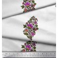 thumbnail image 3 of Soimoi Poly Georgette Fabric Leaves & Floral Block Print Fabric by The Yard 52 Inch Wide, 3 of 3