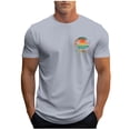 thumbnail image 2 of Styesk T-Shirts pour Homme Mode Décontractée Hommes T-shirt de Sport Imprimé Manches Courtes Col Rond Chemisiers Chemises, 2 of 5