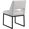 thumbnail image 3 of Meridian Furniture Jayce Boucle Fabric Dining Chair, Cream, 3 of 6