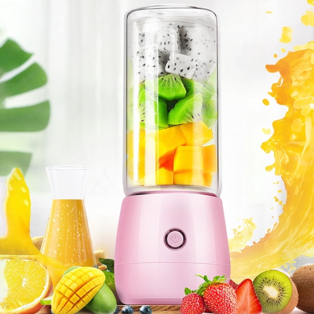 Danhjin Plastic Juice Extractor Portable Juicing Cup Home Small Usb Juicer Mini Timed Fruit Juicer Kitchen Appliances