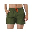 thumbnail image 1 of INSPIRE CHIC Men's Shorts Drawstring Waist Mesh Lining Board Beach Swimwear 34 Olive Green, 1 of 7