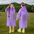 thumbnail image 1 of Cowsor Ponchos de Pluie Imperméables pour Garçons Filles Poncho de Pluie Réutilisable avec Capuchon et Manches Manteaux de Pluie Imperméables d'Extérieur Veste, 1 of 7