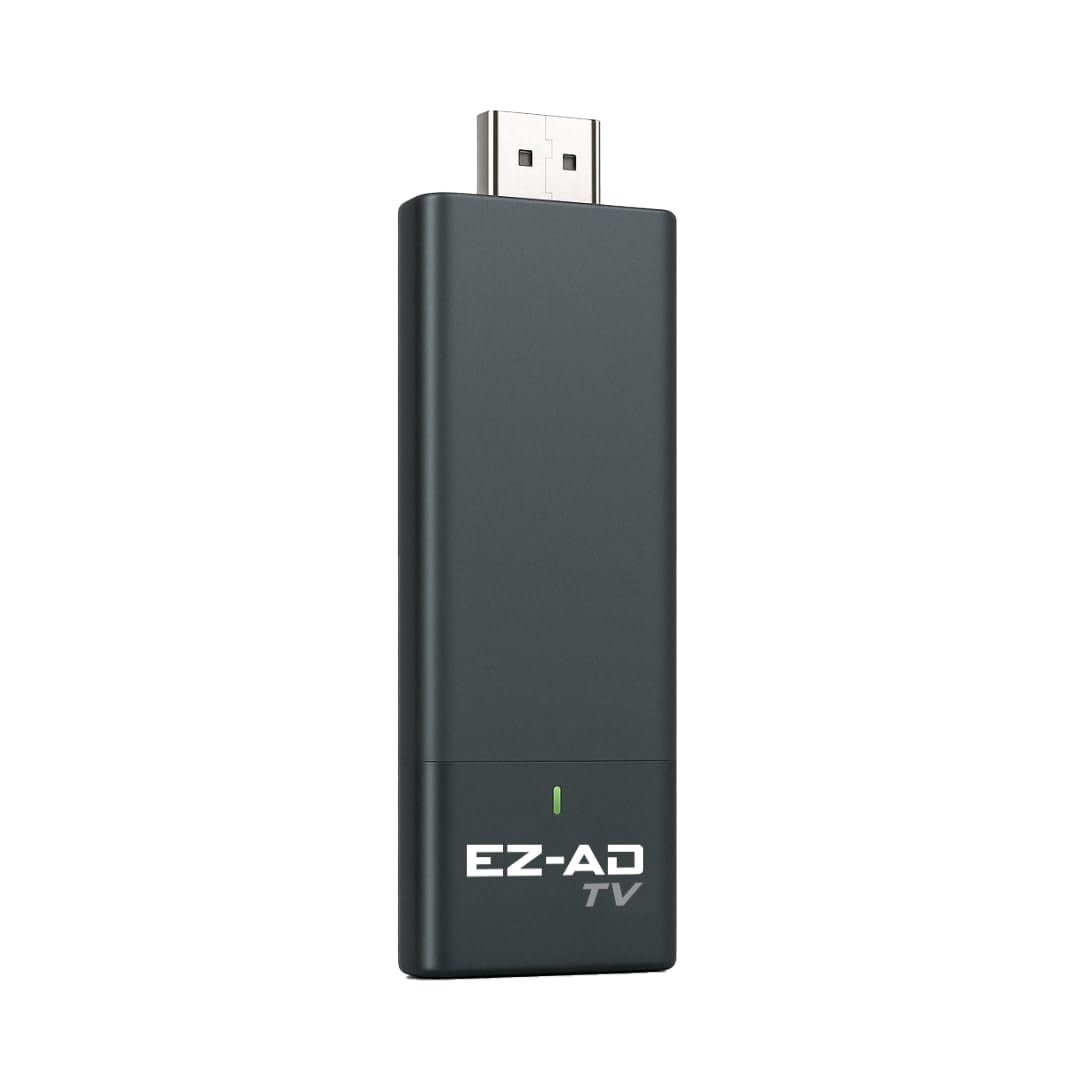 TV Stick Digital Signage Player 4K, Cloud-Controlled Media Player with PowerPoint Upload, Auto Content Updates, Free Plan, AI Image Enhancer, Mobile