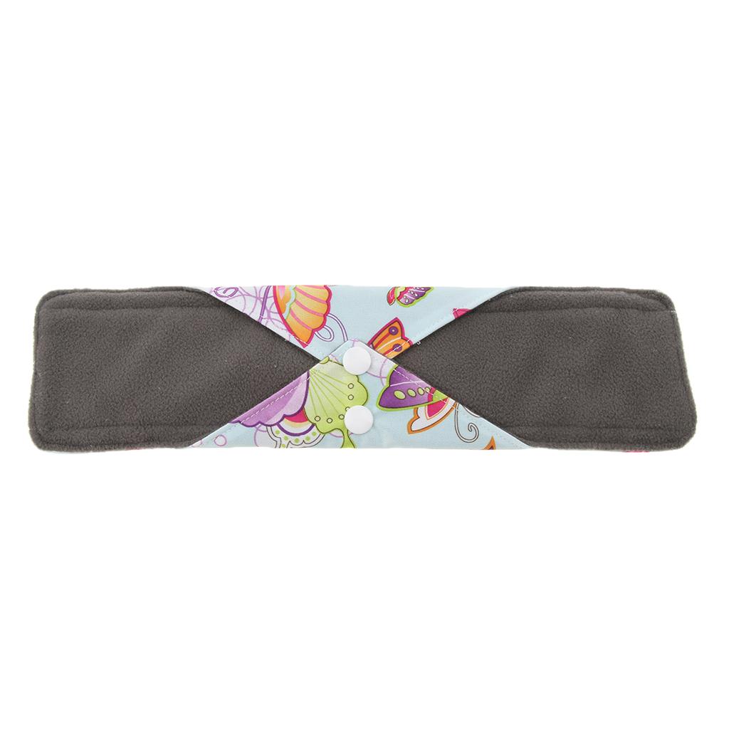 Milaget 11.8" inch Bamboo Cloth Menstrual Pads Women Period Cloth Pad Breathable Gray Bamboo Charcoal