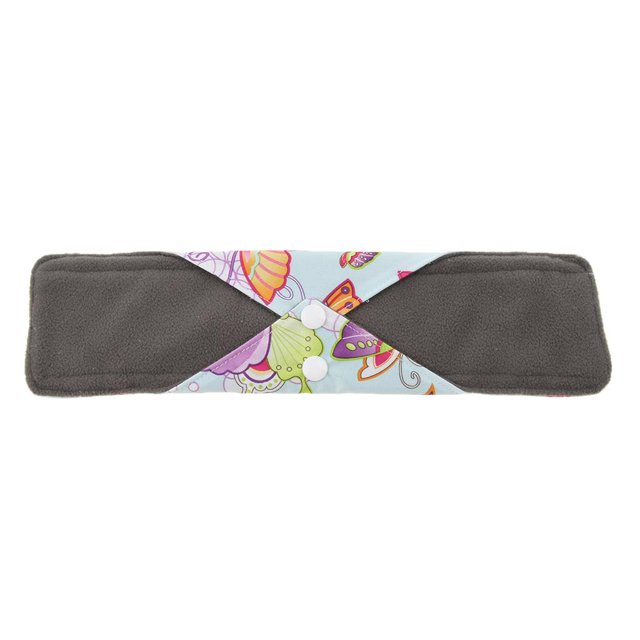 Milaget 11.8" inch Bamboo Cloth Menstrual Pads Women Period Cloth Pad Breathable Gray Bamboo Charcoal