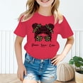 thumbnail image 2 of LUOGENLI T-Shirt pour Filles Enfant Filles Mignon Graphique Col Rond Manches Courtes Tee Été Décontracté T-Shirt Longues Chemises pour Filles Travail 5-6 Ans, 2 of 5