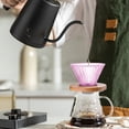 thumbnail image 3 of Glass Coffee Mugs Coffee Filter Coffee Colored Glass Filter Mug Portable Glass Hand Brewed Coffee Filter Mug Drip Reusable Filter Removable Wooden Base Clear Coffee Mug, 3 of 6