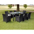 thumbnail image 1 of vidaXL 9 Piece Outdoor Dining Set with Cushions Poly Rattan Black, 1 of 4