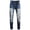 Dark Blue#mens ripped skinny jeans, variant on DDAPJ pyju Vintage Ripped Frayed Jeans for Men Personality Patch Slim Fit Jeans Distressed Destroyed Slim Fit Jeans Lightweight Stretchy Soft Jeans