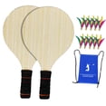 thumbnail image 2 of jinwen 2 Pieces Kids Badminton Paddle Set Pickleball Physical Exercise Toys Badminton Racket Shuttlecock Paddle Set for Beach Family 10 Small Balls, 2 of 9