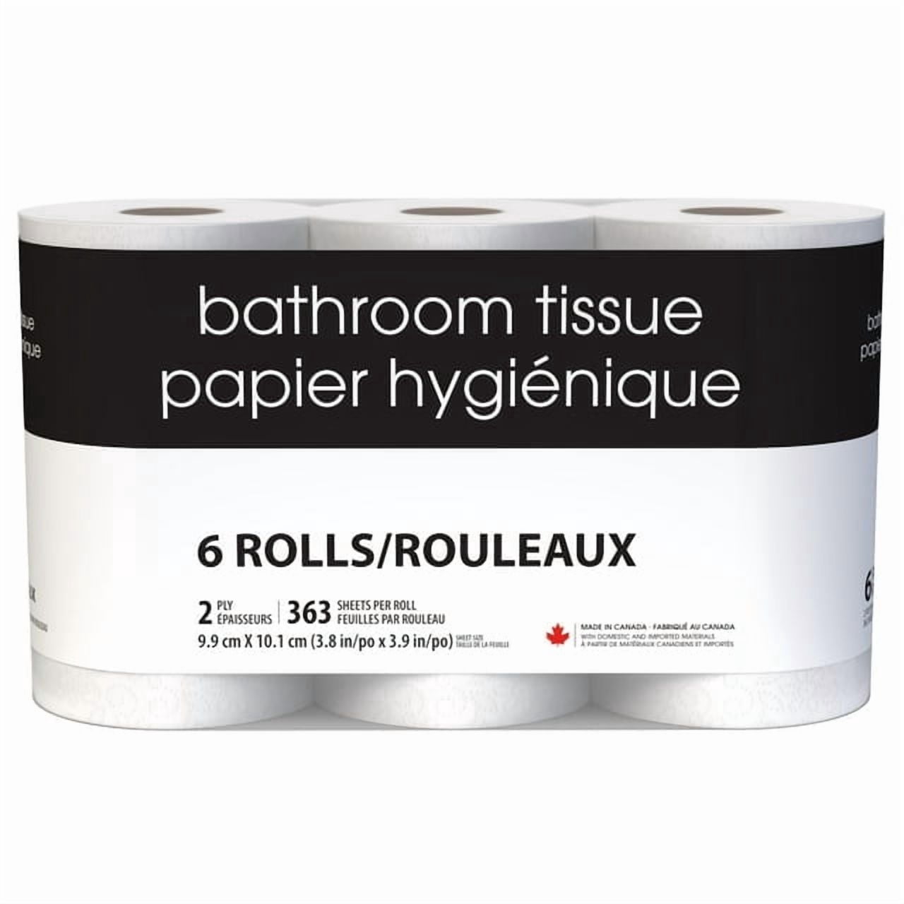 Black & White 6 Triple Roll 363 Sheets 2-Ply Bathroom Tissue