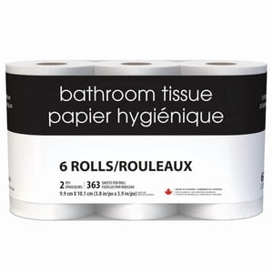 Black & White 6 Triple Roll 363 Sheets 2-Ply Bathroom Tissue