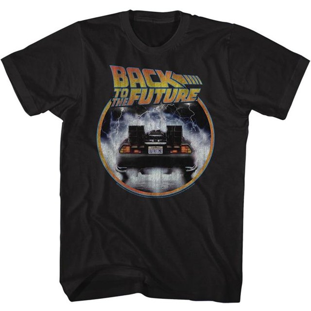 Back To The Future Back To The Back T-Shirt Noir pour Adulte Xlt