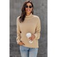 thumbnail image 4 of Women's Oversized Chunky Batwing Long Sleeve Turtleneck Sweater, 4 of 9