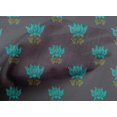 thumbnail image 4 of oneOone Cotton Cambric Fabric Leaves & Lotus Block Printed Fabric 1 Yard 56 Inch Wide, 4 of 4
