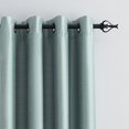 thumbnail image 3 of Hometrends Faux Silk 63" Grommet Room Darkening Window Curtain Panel, Slate, 3 of 7