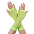 thumbnail image 1 of Unique Bargains Gants Résille Sans Doigts Longueur Coude pour Femmes 2 Paires, 1 of 4