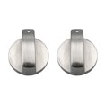 thumbnail image 1 of 2PCS Rotary Switches Round Knob Stove Burner Oven Kitchen Parts Handles Metal Fire Switch Button, 6mm, Type 1, 1 of 8