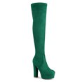 thumbnail image 1 of Unique Bargains Women's Platform Block Heel over Knee Boots, 1 of 8
