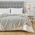 thumbnail image 3 of Mainstays velvet plush throw,size 50X60",block floral print pattern., 3 of 5
