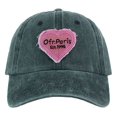 thumbnail image 1 of Retro Heart Splicing Baseball Hat Retro Extended Brim Adjustable Washed Sun Hat Couple Student Cute Sunscreen Hat Streetwear, 1 of 10