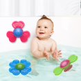 thumbnail image 2 of Langgg 3 Pieces Baby Spinning Sucker Toy Flower Suction Cup Spinner Bathing Rattles Teether Fidget Bath Toys Children, 2 of 9