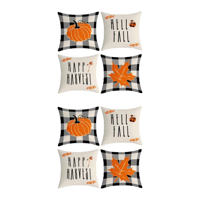 maskred 4piece Effortless Maintenance With Easy-care Decorative Pillow Cover Holiday Halloween-4 2Set