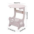 thumbnail image 3 of Tyidzon Side Table, Small Round End Table, Bedside Table for Living Room, Bedroom, Office, Bathroom, Classic White, 3 of 6