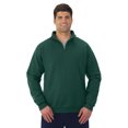 thumbnail image 1 of Jerzees Mens NuBlend Quarter Zip Cadet Collar Sweatshirt, 3X, Forest Green, 1 of 3