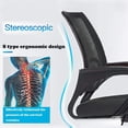 thumbnail image 3 of BestOffice Ergonomic Mesh Office Chair, Adjustable Swivel Rolling Task Chair with Lumbar Support for Home & Office, Black, 3 of 7