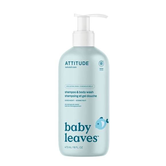 ATTITUDE baby leaves, Shampooing et Gel Douche, Bonne Nuit